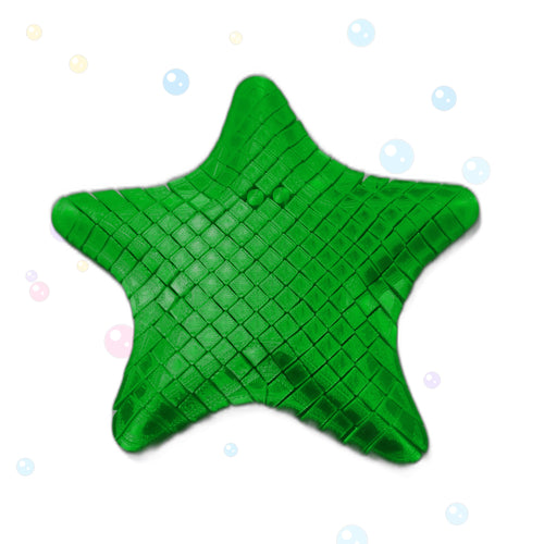 Green silk articulated flexi starfish 3D printed fidget toy