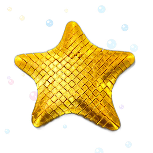 Gold silk articulated flexi starfish 3D printed fidget toy