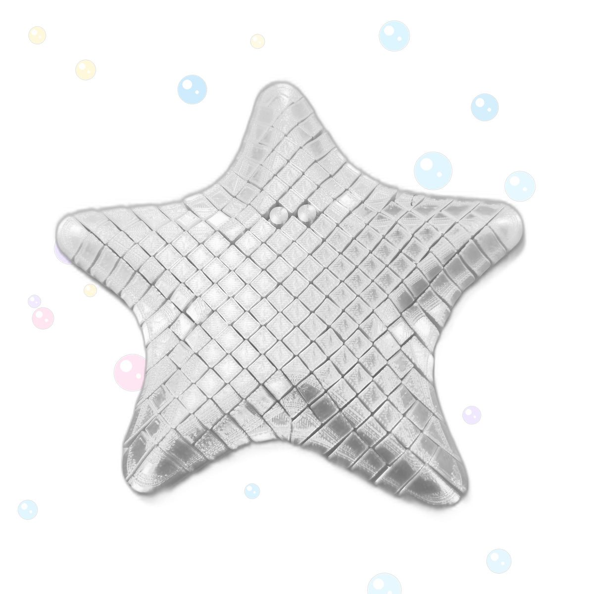 Silver silk articulated flexi starfish 3D printed fidget toy